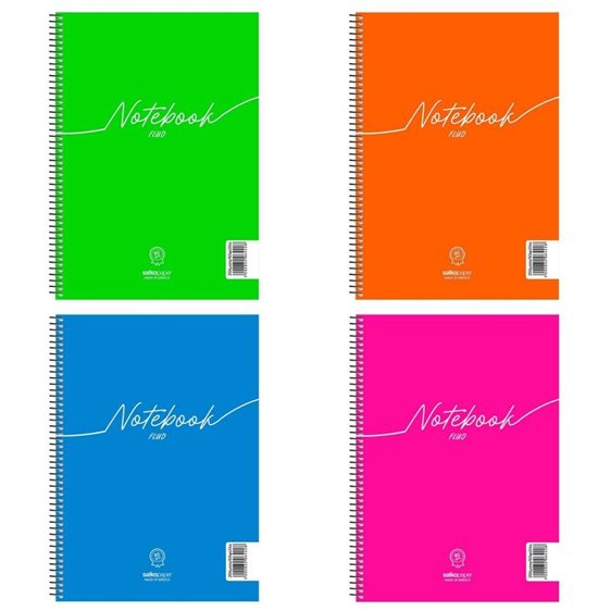 Τετράδιο Σπιράλ 17χ25 Salko Natura Fluo  4Θεμ.120φ. 6424