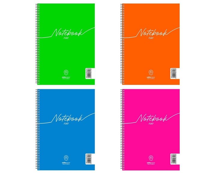 Τετράδιο Σπιράλ 17χ25 Salko Natura Fluo  4Θεμ.120φ. 6424