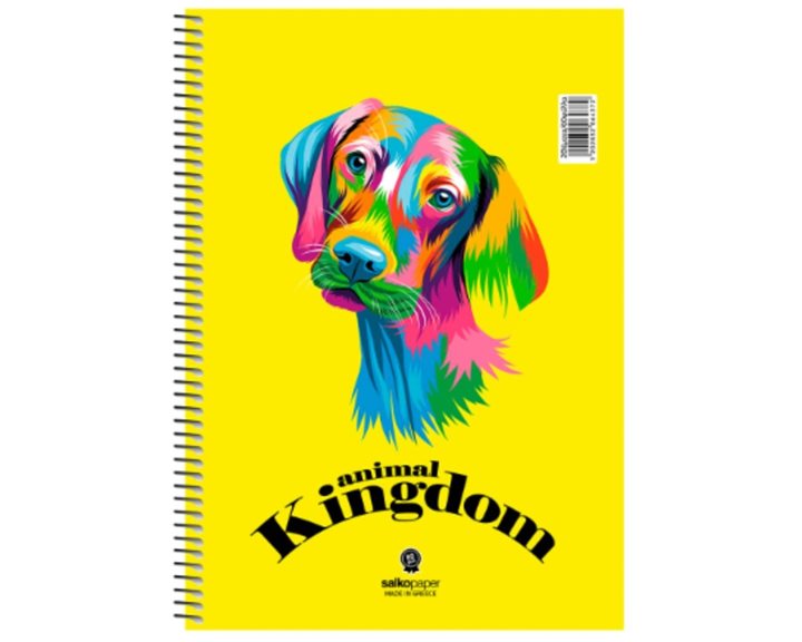 Τετράδιο Σπιράλ 17x25 Salko Animal Kingdom 3Θεμ.90φ. 6433