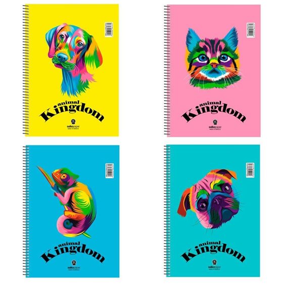Τετράδιο Σπιράλ 17x25 Salko Animal Kingdom 3Θεμ.90φ. 6433