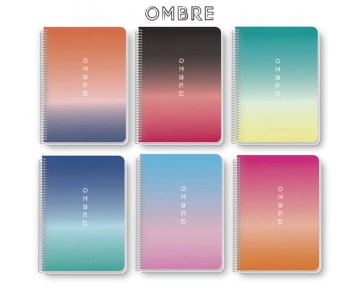 Τετράδιο Σπιράλ Black and White Α4 1Θ 30φ Ombre