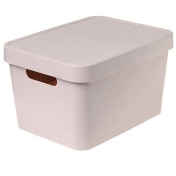 Κουτί Αποθήκευσης Πλαστικό με Καπάκι Cyclops 17L 36x27.5x21.5cm Ροζ