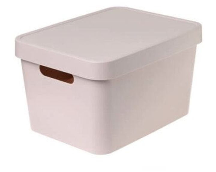 Κουτί Αποθήκευσης Πλαστικό με Καπάκι Cyclops 17L 36x27.5x21.5cm Ροζ