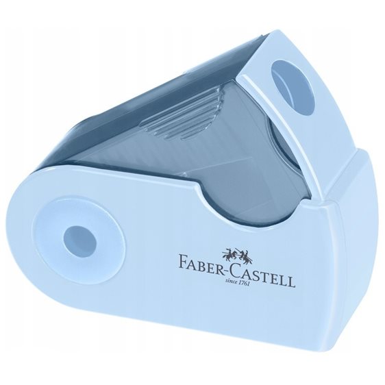 Ξύστρα Faber-Castell  Mini Sleeve Sky Μπλε/Μαυρο/Ροζ