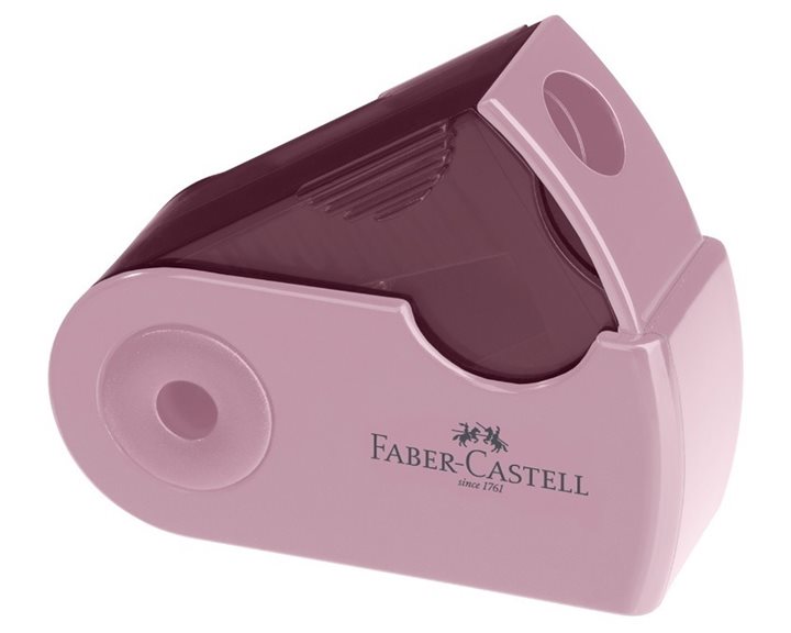 Ξύστρα Faber-Castell  Mini Sleeve Sky Μπλε/Μαυρο/Ροζ