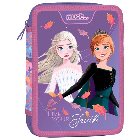 Κασετίνα Must Διπλή Γεμάτη 15x5x21 Frozen Live Your Truth 000564318