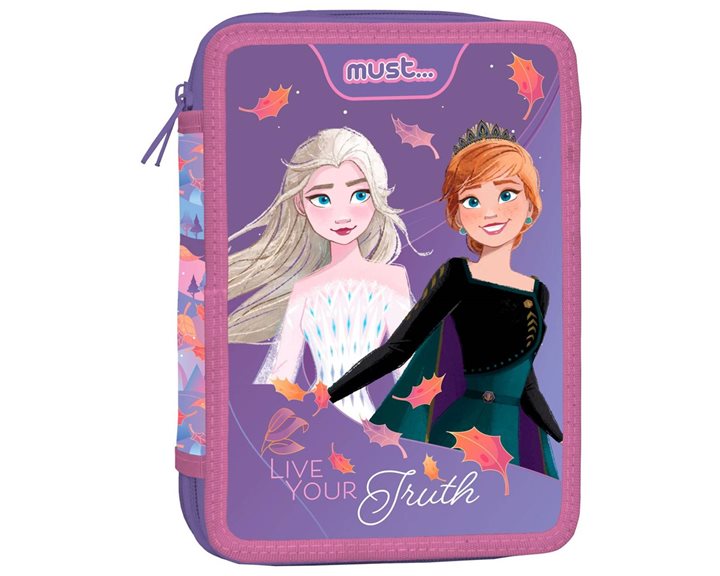 Κασετίνα Must Διπλή Γεμάτη 15x5x21 Frozen Live Your Truth 000564318