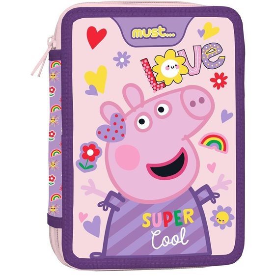 Κασετίνα Must Διπλή Γεμάτη 15χ5χ21 Peppa Pig Super Cool 000482807