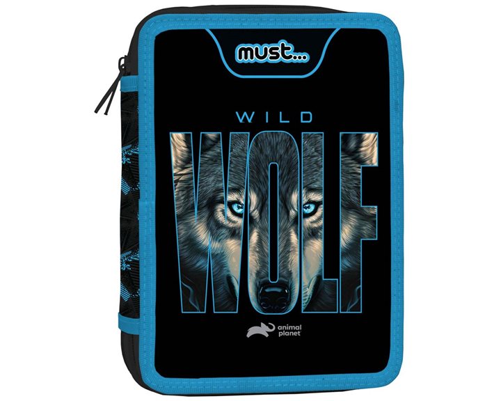 Κασετίνα Must Διπλή Γεμάτη 15χ5χ21 Animal Planet Wild Wolf 000571016