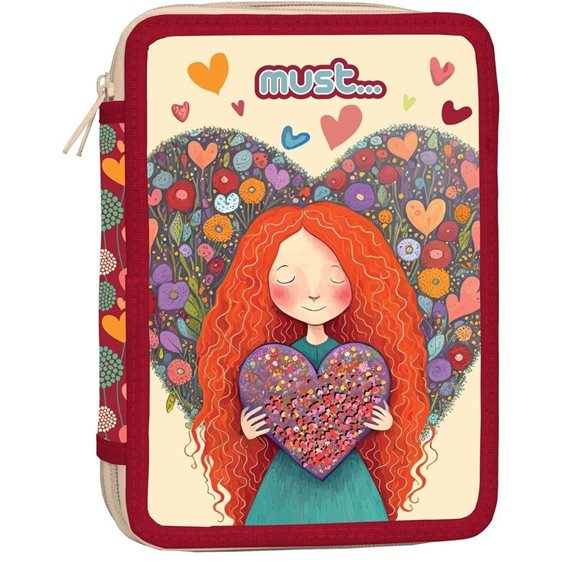 Κασετίνα Must Διπλή Γεμάτη 15χ5χ21 Red Heart 000585746