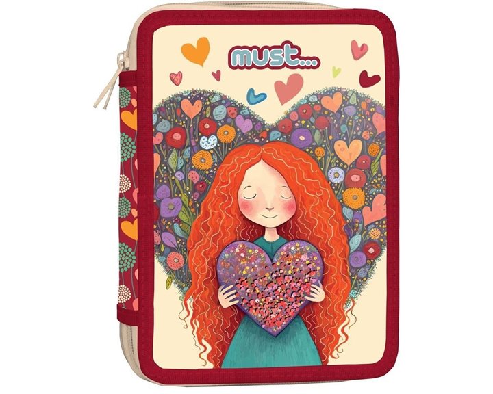 Κασετίνα Must Διπλή Γεμάτη 15χ5χ21 Red Heart 000585746