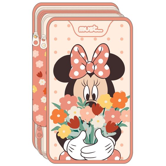 Κασετίνα Must Τριπλή Γεμάτη 12x6x19.5cm Minnie Happiness 000564398