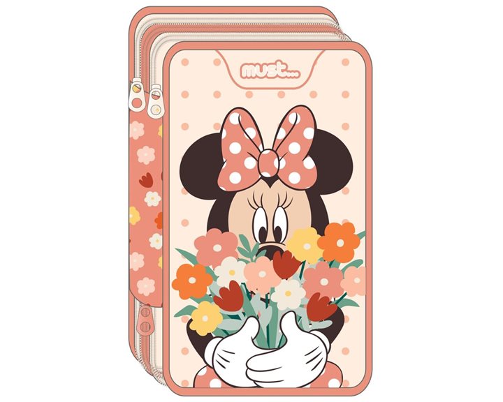 Κασετίνα Must Τριπλή Γεμάτη 12x6x19.5cm Minnie Happiness 000564398