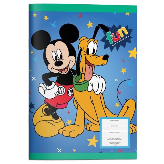 Τετράδιο Καρφίτσα 17x24 Mickey Mouse40φ 000564468