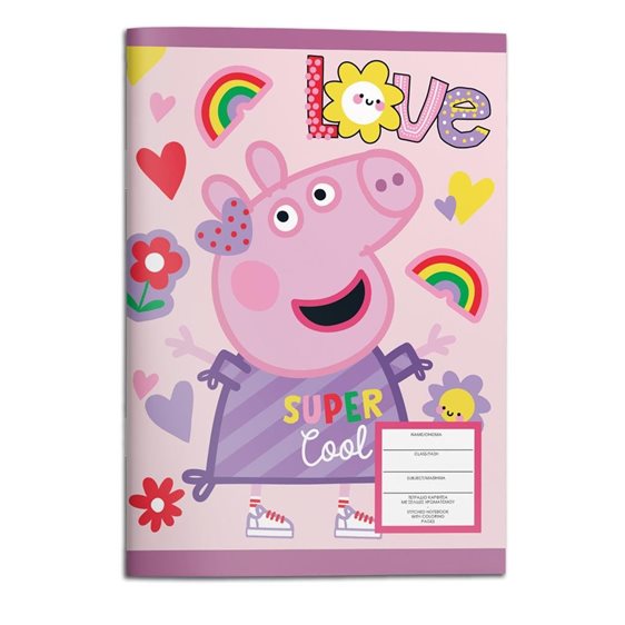 Τετράδιο Καρφίτσα 17x24 Spiderman Peppa Pig 40φ. 000482812
