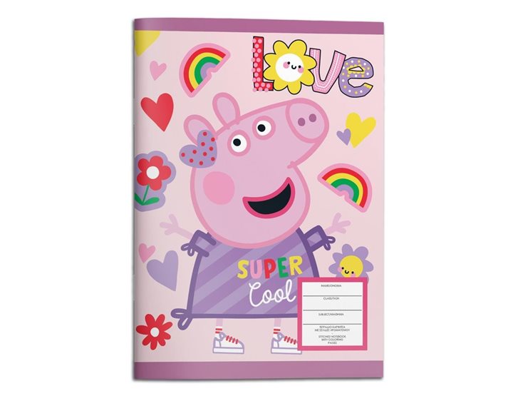 Τετράδιο Καρφίτσα 17x24 Spiderman Peppa Pig 40φ. 000482812