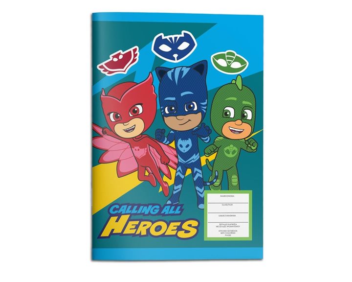 Τετράδιο Καρφίτσα 17x24 PJ Masks 40φ. 000484306