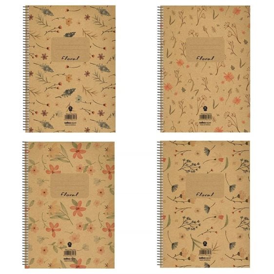 Τετράδιο Σπιράλ 20x30 Salko Floral 4Θεμ.120φ.6449
