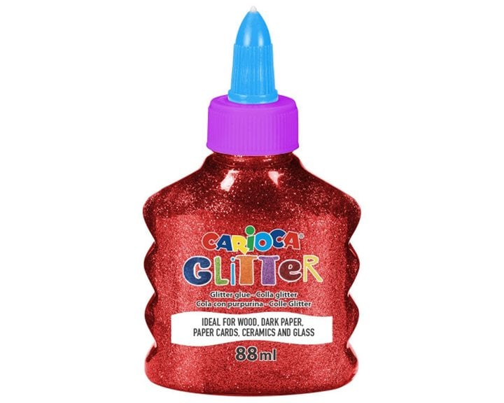 Κολλά Carioca Glitter Spark 88ml Κόκκινη 31097/03