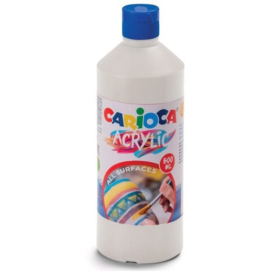 Carioca Ακρυλική Τέμπερα 500ml White 40432/01