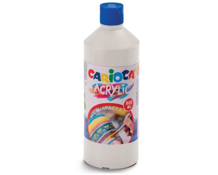 Carioca Ακρυλική Τέμπερα 500ml White 40432/01
