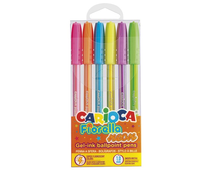 Στυλό Carioca Neon Gel Σετ 6τμχ 43365
