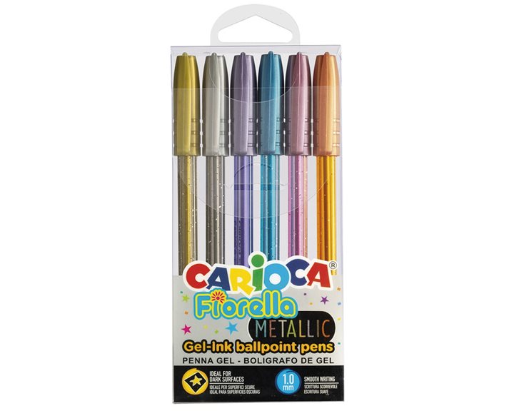 Στυλό Carioca Metallic Gel Σετ 6τμχ 43363