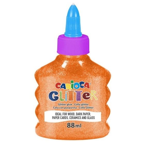 Κολλά Carioca Neon Glitter 88ml Πορτοκαλί 42116/35