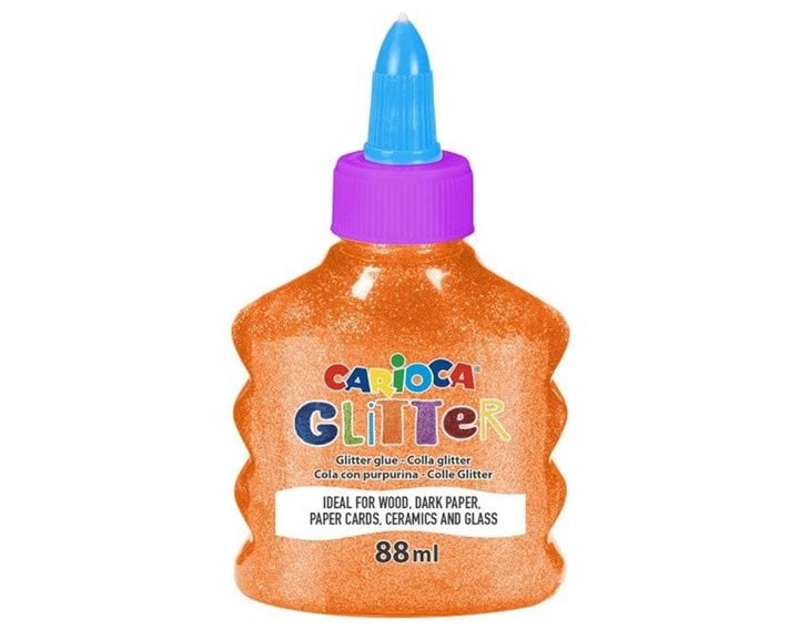 Κολλά Carioca Neon Glitter 88ml Πορτοκαλί 42116/35