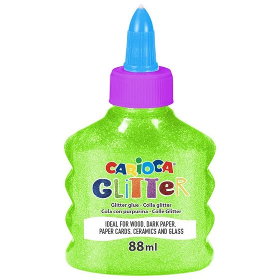 Κολλά Carioca Neon Glitter 88ml Πράσινη 31096/38