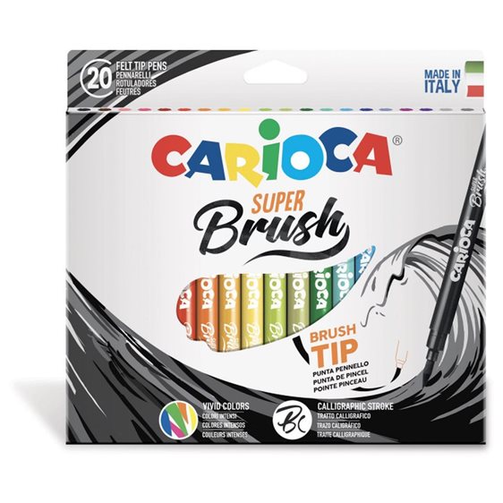 Μαρκαδόροι Carioca με Μύτη Πινέλο 20τμχ 42968