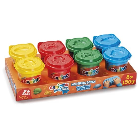 Carioca 8 Πλαστοζυμαράκια x150gr Πλαστελίνης για 1+ Ετών 43188