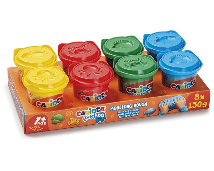 Carioca 8 Πλαστοζυμαράκια x150gr Πλαστελίνης για 1+ Ετών 43188