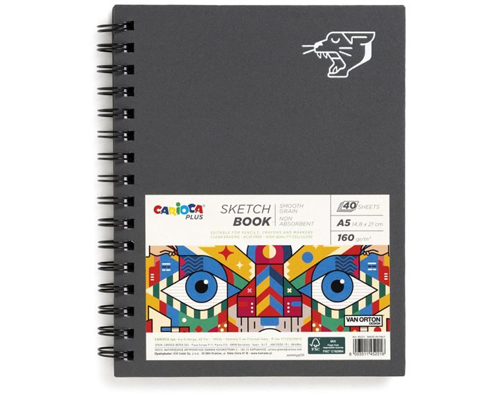 Carioca Plus Sketchbook Σπιράλ A5 160g 40φύλλα 45226