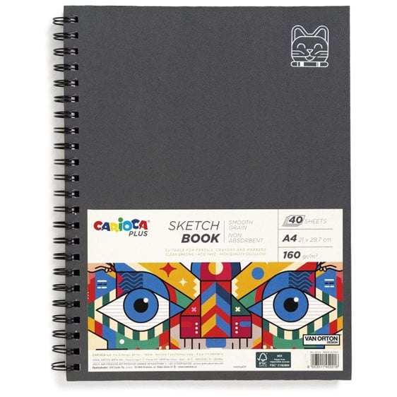 Carioca Plus Sketchbook Σπιράλ A4 160g 40φύλλα 45225