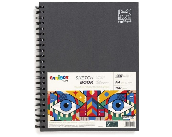 Carioca Plus Sketchbook Σπιράλ A4 160g 40φύλλα 45225