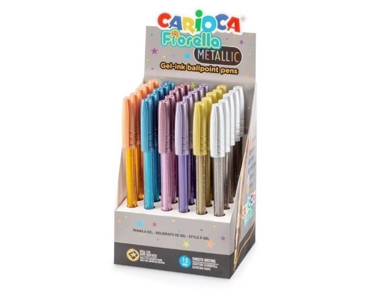 Στυλό Carioca Fiorella Gel Metallic Διάφορα Χρώματα 1mm 43371