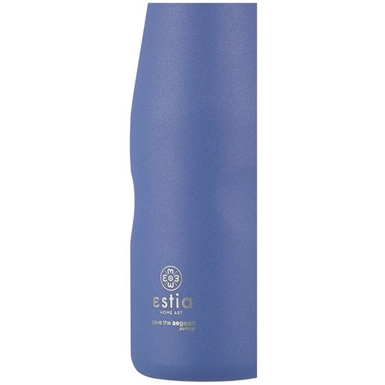 Estia Θερμός Travel Flask Save The Aegean 500Ml Denim Blue