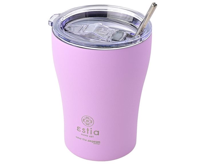 Estia Θερμός Coffee Mug Save The Aegean 350Ml Lavender Purple