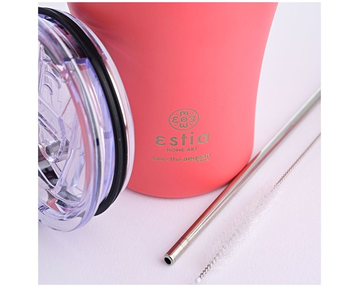 Estia Θερμός Coffee Mug Save The Aegean 350Ml Fusion Coral