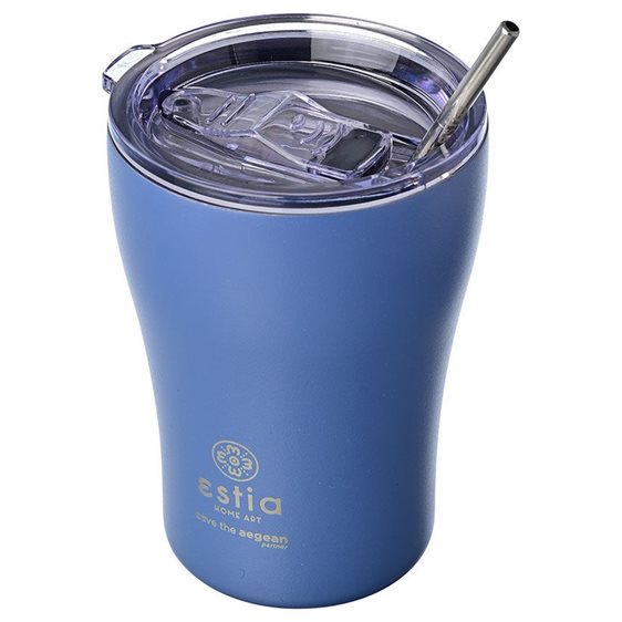 Estia Θερμός Coffee Mug Save The Aegean 350Ml Denim Blue