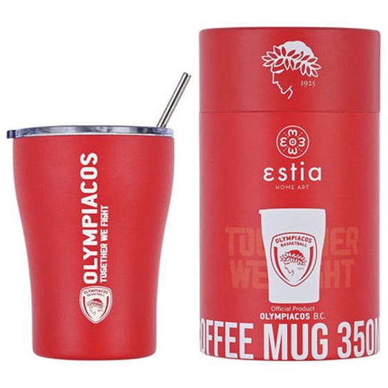 Estia Θερμός Coffee Mug Olympiakos Basketball Basketball Edition 350Ml