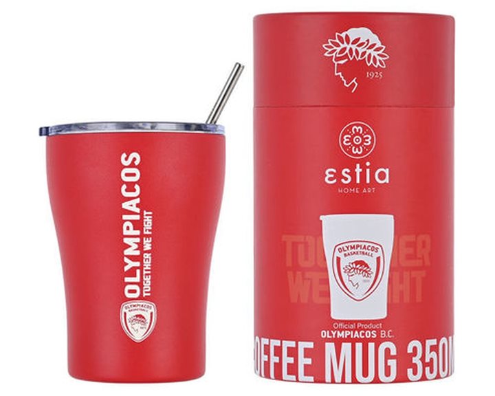 Estia Θερμός Coffee Mug Olympiakos Basketball Basketball Edition 350Ml