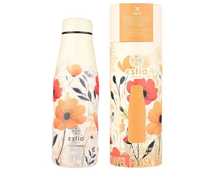 Estia Θερμός Travel Flask Save The Aegean 500Ml Summer Reverie