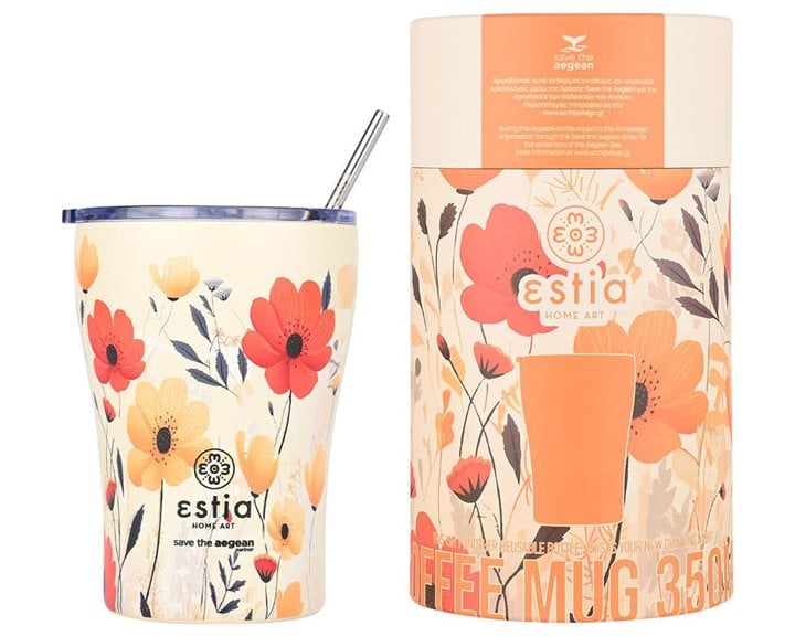 Estia Θερμός Coffee Mug Save The Aegean 350Ml Summer Reverie