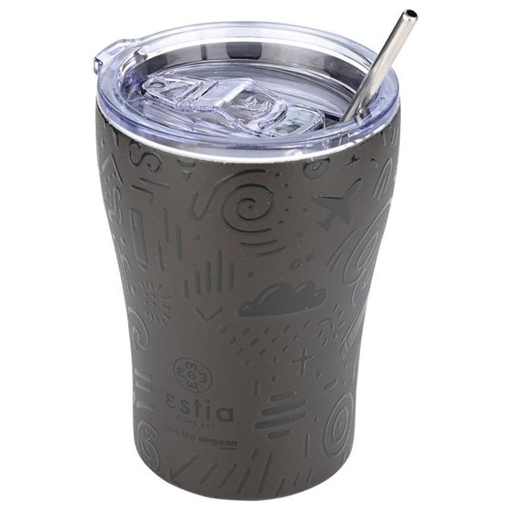 Estia Θερμός Coffee Mug Save The Aegean 350Ml Noir Echo