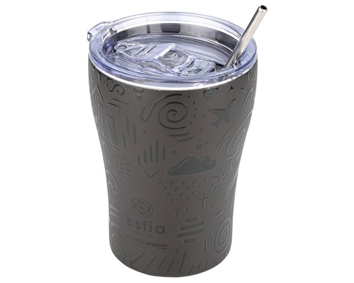 Estia Θερμός Coffee Mug Save The Aegean 350Ml Noir Echo