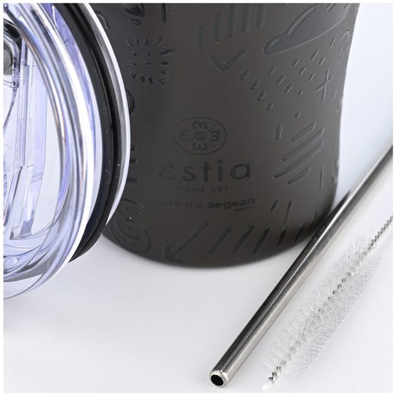Estia Θερμός Coffee Mug Save The Aegean 350Ml Noir Echo