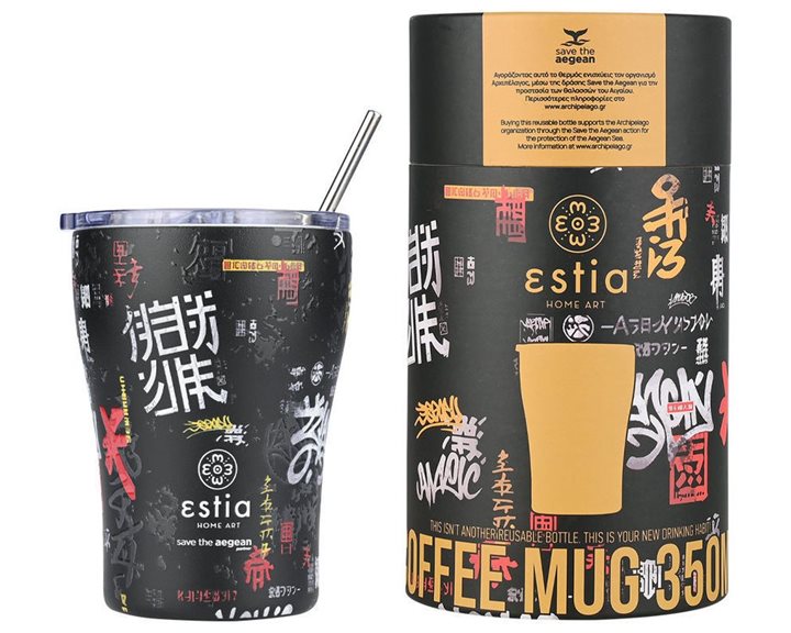 Estia Θερμός Coffee Mug Save The Aegean 350Ml Tokyo Underground