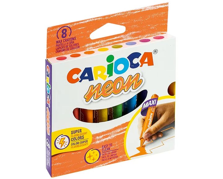 Κηρομπογιές Carioca Maxi Neon 8pcs 44164